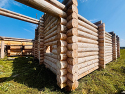 Купить сухой сруб бани - дома 11 х10 м. с террасой 37 кв.м.